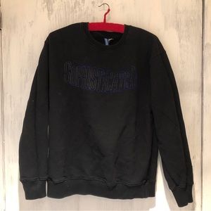 Black Pre-Owned H&M Divided “Sophisticated” Crewneck Sweatshirt Size Large